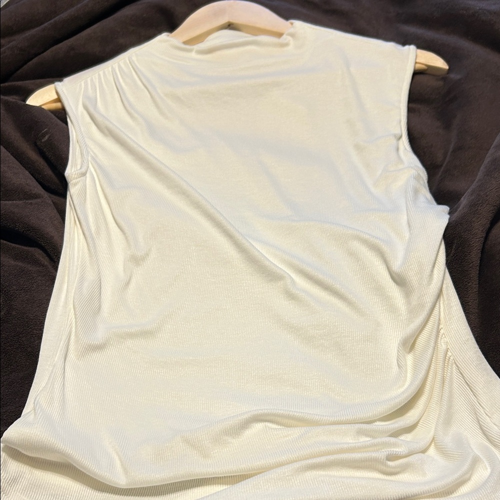 Elegant Cream Sleeveless Top